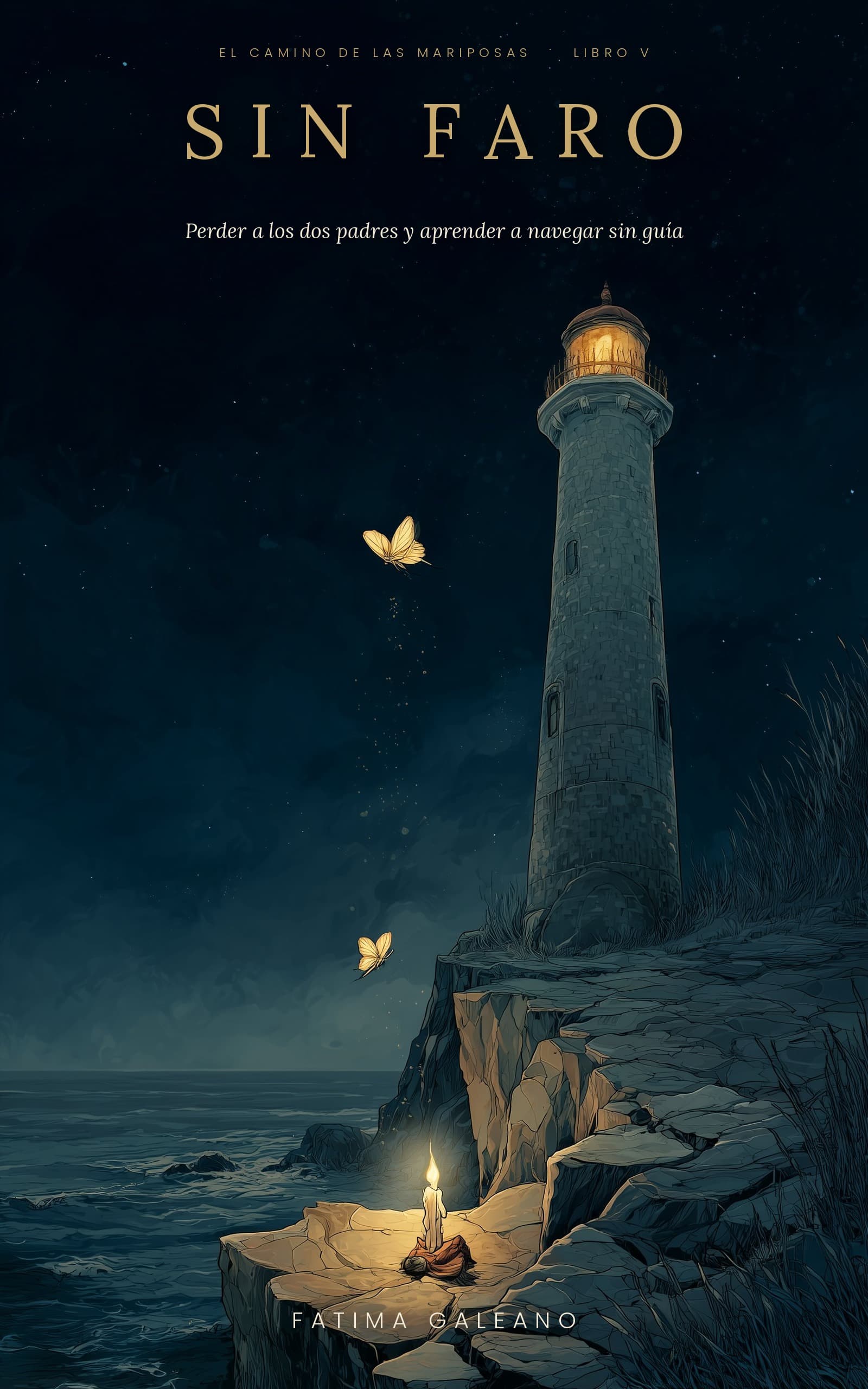 Tapa: Sin Faro — Saga El Camino de las Mariposas, de Fátima Galeano